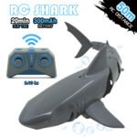 GizmoVine T07 Remote Control Simulation Shark USB Rechargeable for Swimming Pool, Pond Toy