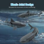 GizmoVine T07 Remote Control Simulation Shark USB Rechargeable for Swimming Pool, Pond Toy - Image 2