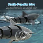 GizmoVine T07 Remote Control Simulation Shark USB Rechargeable for Swimming Pool, Pond Toy - Image 3