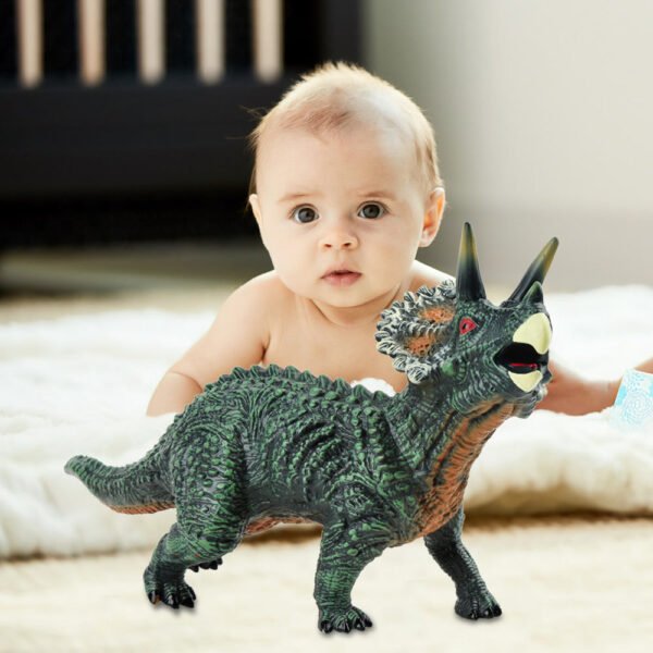 GizmoVine Jumbo Dinosaur 12 Inch Triceratops Educational Figurine for Kids - Image 7