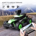 Gizmovine HQ02 Wify Remote Control Car with Camera, High Speed Racing Off-Road RC Cars with 2 Rechargeable Batteries, Waterproof RC Monster Trucks Buggy Vehicle Electric Toy Cars for All Kids Boy, Green