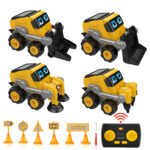 GizmoVine Remote Control Robot Sweeper, Construction Truck Toy Set - Image 4