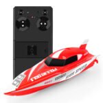 GizmoVine T05 Mini Remote Control Speed Boat for Pools and Ponds, Red - Image 2