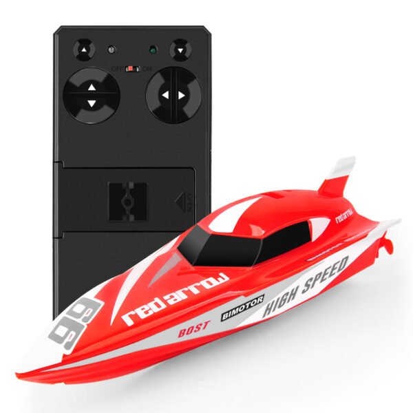 GizmoVine T05 Mini Remote Control Speed Boat for Pools and Ponds, Red - Image 2