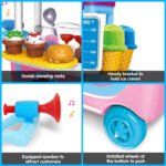Gizmovine Ice Cream Pretend Toys Set 31pcs Pretend School Playset Food Truck Ice Cream Cart Toys for Kids Boys Girls - Image 10