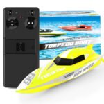 GizmoVine T05 Mini Remote Control Speed Boat for Pools and Ponds, Yellow