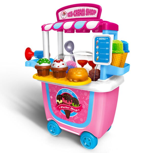 Gizmovine Ice Cream Pretend Toys Set 31pcs Pretend School Playset Food Truck Ice Cream Cart Toys for Kids Boys Girls - Image 2