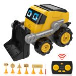 GizmoVine Remote Control Robot Bulldozer Construction Truck Toy Set
