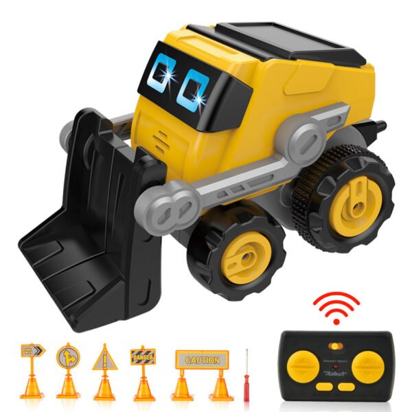 GizmoVine Remote Control Robot Bulldozer Construction Truck Toy Set - Image 1