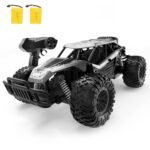 Gizmovine HQ01 Remote Control Car, 1:14 Large Size High Speed Racing Off Road RC Cars with 2 Rechargeable Batteries, Waterproof RC Monster Trucks Electric Toy Vehicle Drift Car for Boys Teens Adults, Black