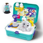 GizmoVine Dog Grooming Doctor Kit, Puppy Carrier Pretend Play Set - Image 2