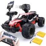 Gizmovine HQ02 Wify Remote Control Car with Camera, High Speed Racing Off-Road RC Cars with 2 Rechargeable Batteries, Waterproof RC Monster Trucks Buggy Vehicle Electric Toy Cars for All Kids Boy, Red