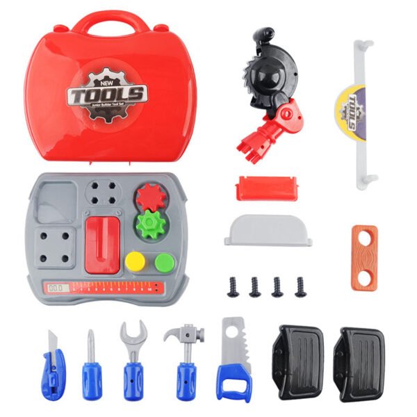 GizmoVine Workbench and Construction Toy Tool Kit, 19 PCs Toddler Pretend Play Tool Box - Image 4