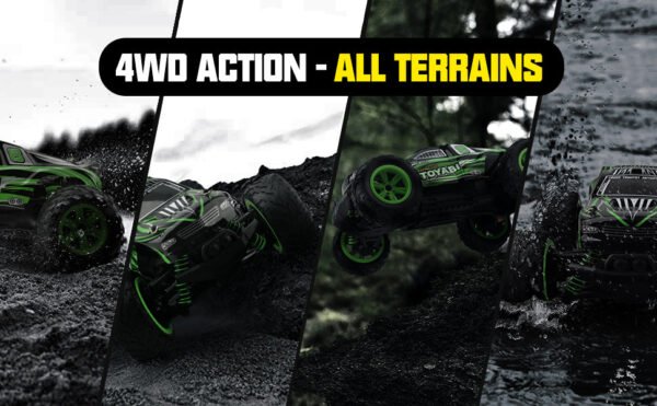 GizmoVine Remote Control Car Hobbyist 4x4 FY15 RC Truck, [1:16 Scale 45 Km/h High Speed IPX-5 Water Resist] Off Road Racing Electric 4WD Monster Truck Toy Vehicle with Rechargeable Batteries for Adult Boys - Image 9