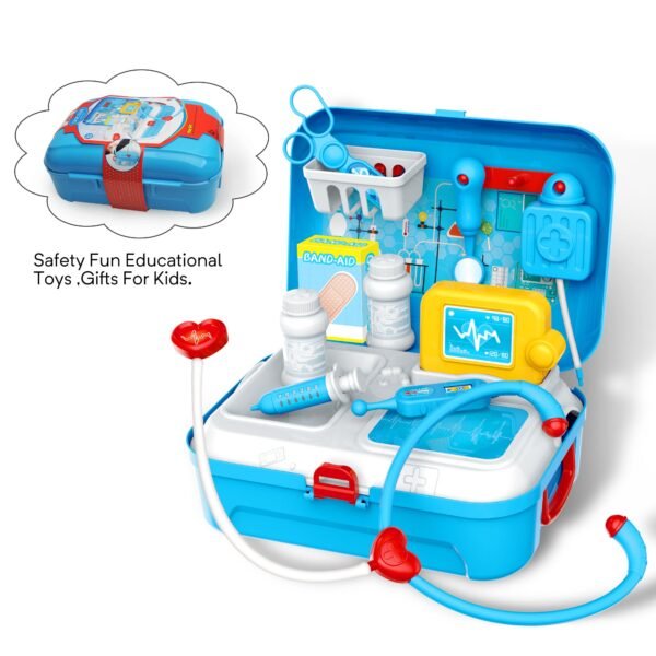 GizmoVine 17 pcs Doctor Kit for Kids, Gifts for Boys Girls, Realistic Pretend Medical Kit Toys - Image 4