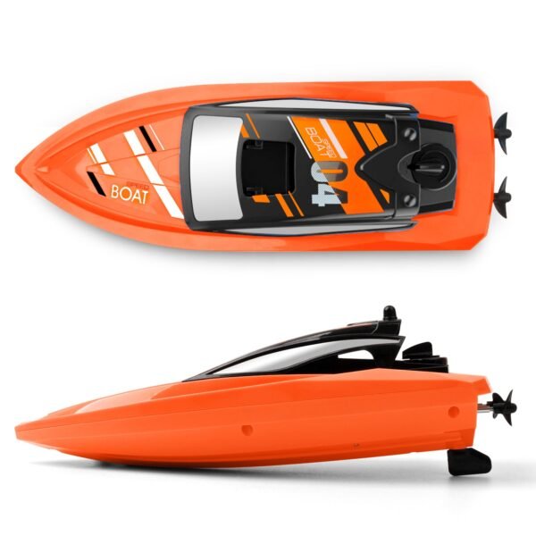 Gizmovine T04 Remote Control Boats for Pools and Lakes, 2.4GHz High Speed RC Boats for Kids, Adventure Racing Boat Toys for Boys, Orange - Image 3