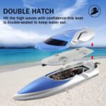 GizmoVine 2021 Version (H106), T03 Remote Control Boat High Speed (20MPH+) RC Boats for Pools and Lakes with Extra Battery for Kids and Adults , Blue and White - Image 4