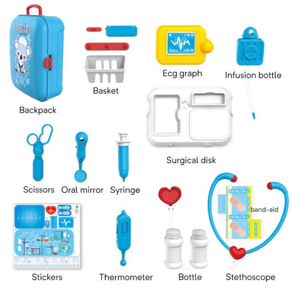GizmoVine 17 pcs Doctor Kit for Kids, Gifts for Boys Girls, Realistic Pretend Medical Kit Toys - Image 6