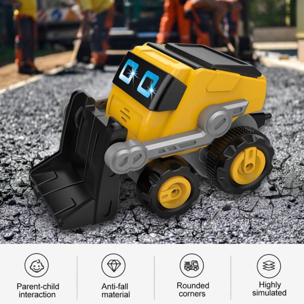 GizmoVine Remote Control Robot Bulldozer Construction Truck Toy Set - Image 5