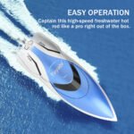 GizmoVine 2021 Version (H106), T03 Remote Control Boat High Speed (20MPH+) RC Boats for Pools and Lakes with Extra Battery for Kids and Adults , Blue and White - Image 7
