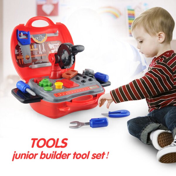 GizmoVine Workbench and Construction Toy Tool Kit, 19 PCs Toddler Pretend Play Tool Box - Image 6