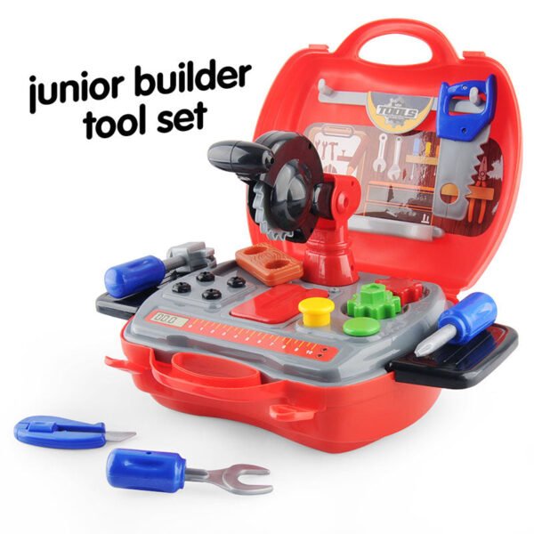 GizmoVine Workbench and Construction Toy Tool Kit, 19 PCs Toddler Pretend Play Tool Box - Image 7