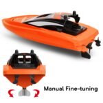 Gizmovine T04 Remote Control Boats for Pools and Lakes, 2.4GHz High Speed RC Boats for Kids, Adventure Racing Boat Toys for Boys, Orange - Image 6
