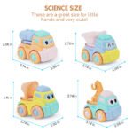 Gizmovine 4WD Mini Cartoon Inertial Cars Construction Vehicle Truck Toy Friction Powered Push Go - Image 6