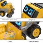 GizmoVine Remote Control Robot Sweeper, Construction Truck Toy Set - Image 7