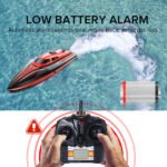 GizmoVine T01 Remote Control Boat High Speed (20MPH+) Remote Control Boats for Pools and Lakes with Extra Battery for Kids and Adults , Red - Image 5
