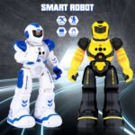 GizmoVine Remote Control Robot for Kids Intelligent Programmable with Infrared Controller, Dancing, Singing, Led Eyes, Gesture Sensing, Yellow