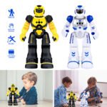 GizmoVine Remote Control Robot for Kids Intelligent Programmable with Infrared Controller, Dancing, Singing, Led Eyes, Gesture Sensing, Yellow - Image 2