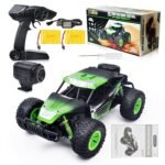 Gizmovine HQ02 Wify Remote Control Car with Camera, High Speed Racing Off-Road RC Cars with 2 Rechargeable Batteries, Waterproof RC Monster Trucks Buggy Vehicle Electric Toy Cars for All Kids Boy, Green - Image 2