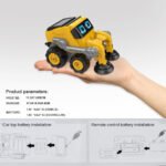 GizmoVine Remote Control Robot Sweeper, Construction Truck Toy Set - Image 8