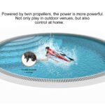 GizmoVine T06 Mini Remote Control Double Hull Speed Boat for Pools and Ponds, Blue - Image 7