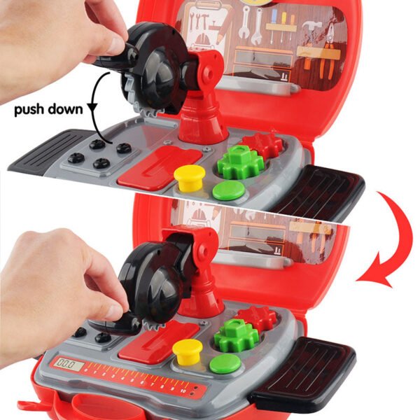 GizmoVine Workbench and Construction Toy Tool Kit, 19 PCs Toddler Pretend Play Tool Box - Image 9