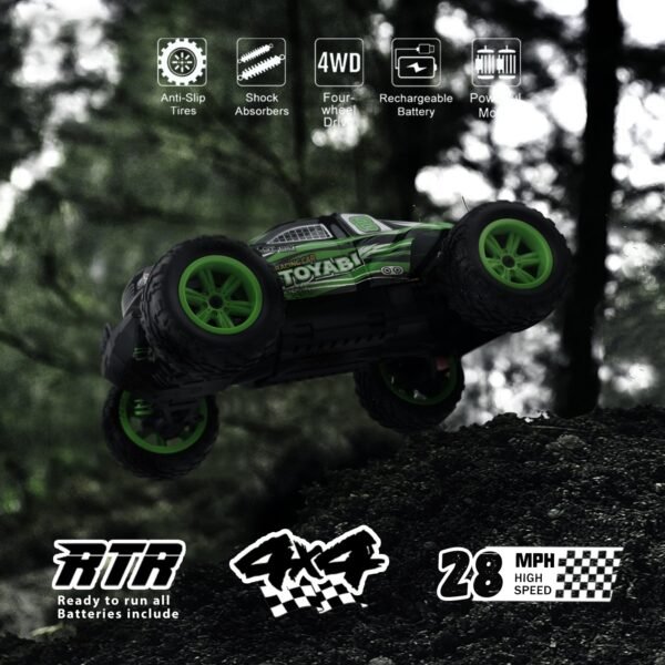 GizmoVine Remote Control Car Hobbyist 4x4 FY15 RC Truck, [1:16 Scale 45 Km/h High Speed IPX-5 Water Resist] Off Road Racing Electric 4WD Monster Truck Toy Vehicle with Rechargeable Batteries for Adult Boys - Image 7