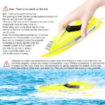 GizmoVine T05 Mini Remote Control Speed Boat for Pools and Ponds, Yellow - Image 7
