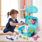 GizmoVine Dog Grooming Doctor Kit, Puppy Carrier Pretend Play Set - Image 8
