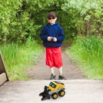 GizmoVine Remote Control Robot Forklift Construction Truck Toy Set - Image 9