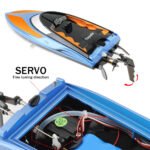 GizmoVine 2021 Version (H102)-T02 Remote Control Boat High Speed (20MPH+) RC Boats for Pools and Lakes with Extra Battery for Kids and Adults , Blue and Orange - Image 9