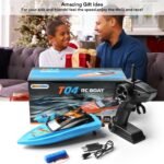 GizmoVine T04 Remote Control Boats for Pools and Lakes, 2.4GHz High Speed RC Boats for Kids, Adventure Racing Boat Toys for Boys, Blue - Image 9