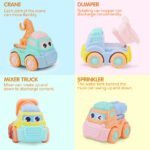 Gizmovine 4WD Mini Cartoon Inertial Cars Construction Vehicle Truck Toy Friction Powered Push Go - Image 10