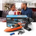 Gizmovine T04 Remote Control Boats for Pools and Lakes, 2.4GHz High Speed RC Boats for Kids, Adventure Racing Boat Toys for Boys, Orange - Image 9