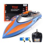 GizmoVine 2021 Version (H102)-T02 Remote Control Boat High Speed (20MPH+) RC Boats for Pools and Lakes with Extra Battery for Kids and Adults , Blue and Orange - Image 16