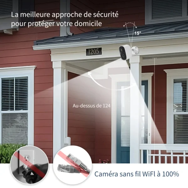 2K/3MP wireless outdoor security Camera 5200 mah battery powered PIR body detection night vision with spotlight two-way call - Image 6