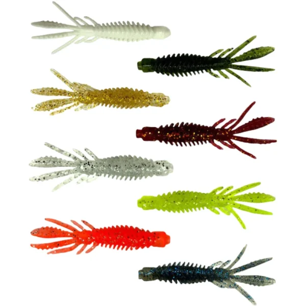 10PCS Soft Floating Shrimp Larva Baits 1.8g-2.2g Silicone Shrimp Fishing Lures Rubber Worm Swimbaits Pike Wobblers Bait Tackles - Image 3