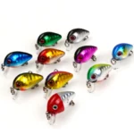 Mini Crankbaits Artificial 3D Eyes Fishing Hard Bait Lifelike Fishing Lure with Trident Hook Topwater Lures for Trout Bass Perch - Image 2