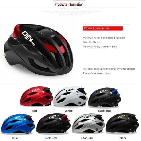 DEV New Cycling Helmet Ultralight Capacete Ciclismo Mountain Road Bike Helmet Men and Women MTB Bicycle Helmet - Image 4