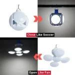 Solar Outdoor Folding Light Portable USB Rechargeable LED Bulb Search Lights Camping Torch Emergency Lamp for Power Outages - Image 4